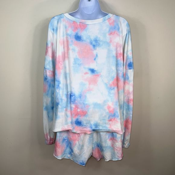 HALARA Tie-Dye Pajama Set - Blue and Pink - Picture 4 of 6